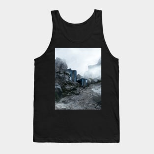Buildings In The Foggy Mountains Tank Top